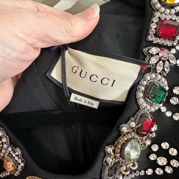 Gucci black wool-crepe gown-damaged - Picture 13 of 16